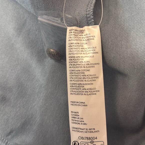 Free People Oversized Cardigan Large Emily Blue NWT - Picture 10 of 11